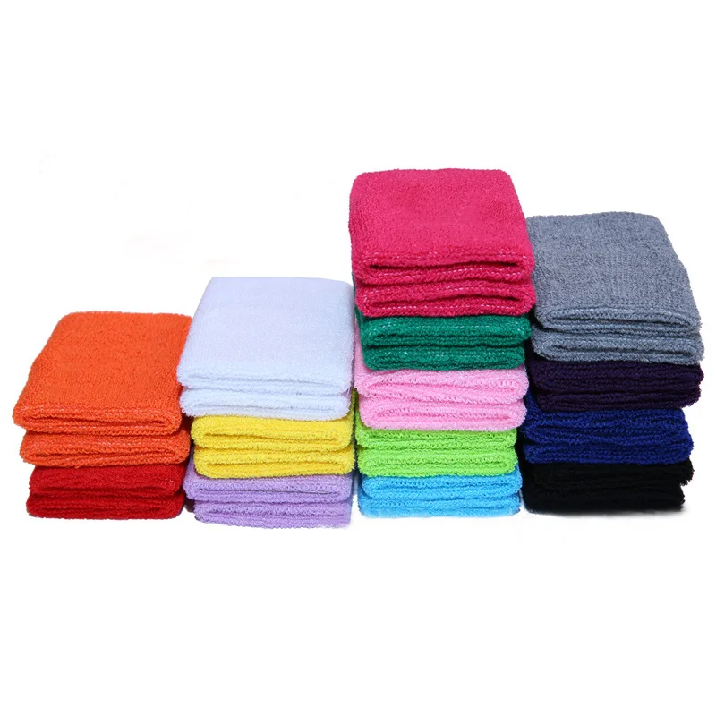 Custom logo Wrist Sweatbands Breathable tennis Sports Wrist sweat bands cotton Sweatband