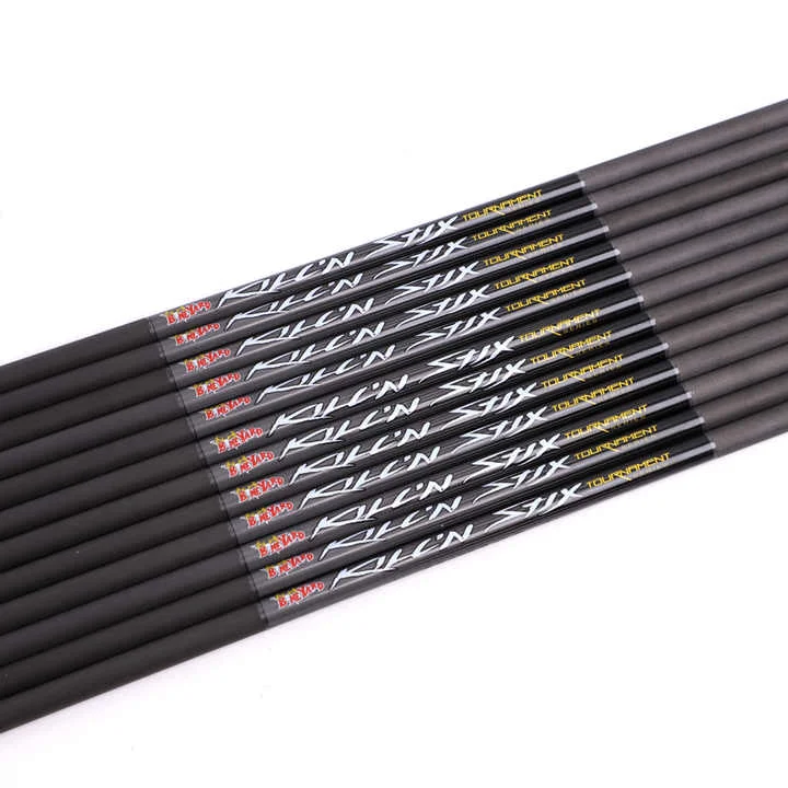 ACCMOS 32in ID 9.8mm Spine 200-350 Black Pure Carbon Arrow Shaft Archery Recurve Bow Shafts