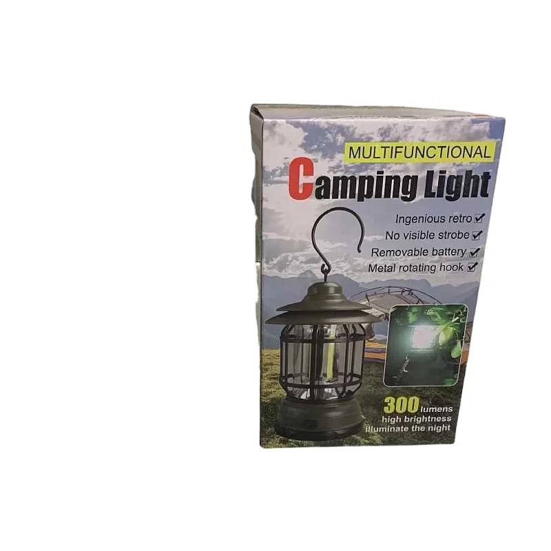 Outdoor Tent Light Multifunctional Vintage Hanging Horse Light Emergency Camping Light USB