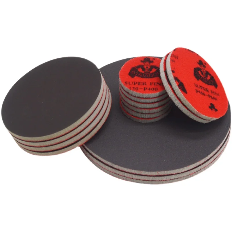 P180 320 400 500 - 2500 абразивная наждачная бумага с поролоновым крючком и петлей 2 дюйма 3 4 6 дюймов диск для полировки металла шлифовальная губка