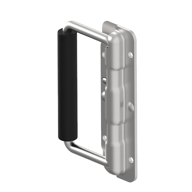 Folding Hidden Pull Handle 90 Degree Folding Marine Stainless Steel Spring Loaded Case Handle Luggage Pull Handle