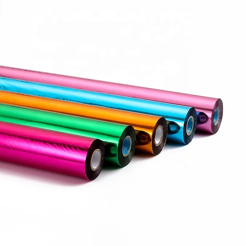 Common Hot Paper Shattered Glass Silver Holographic Metalized Plastic Green Stamping Foil