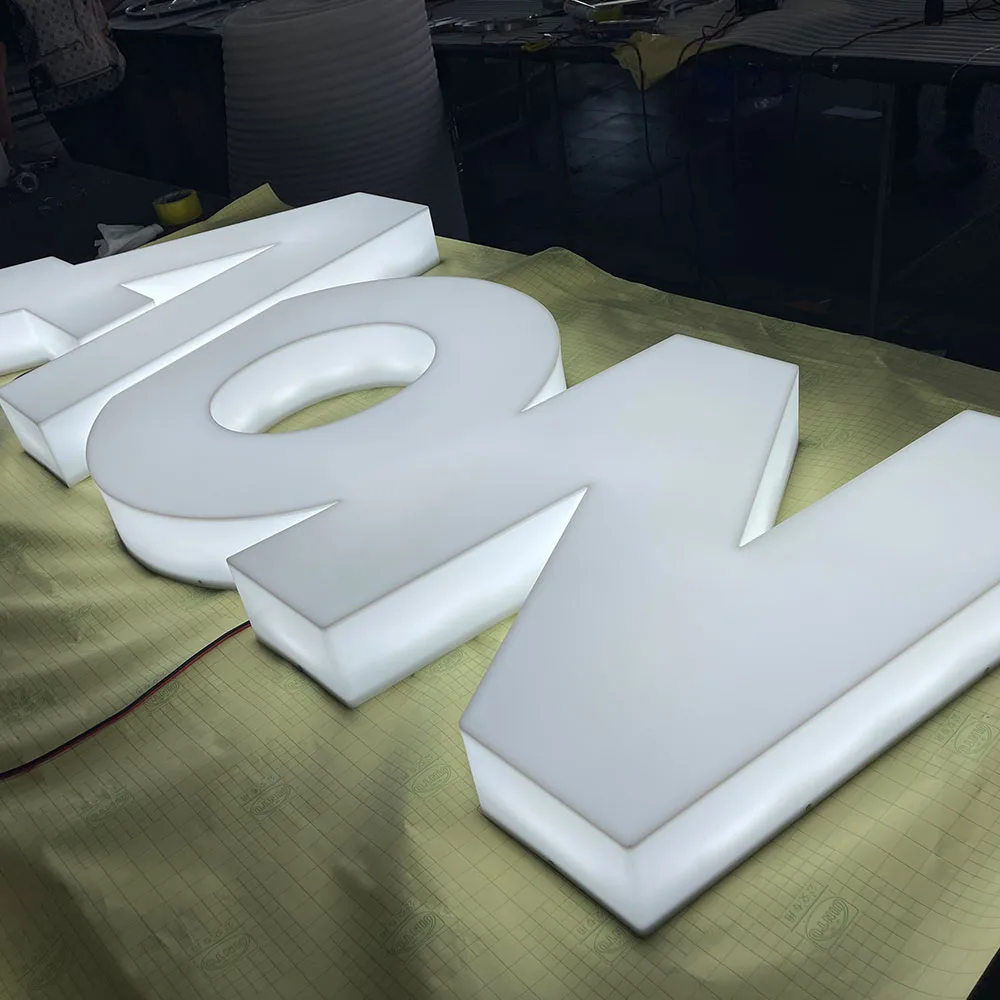 Outdoor 3D fullit wall letters sign shop door luminous Channel Letter acrylic outdoor logo shop name led channel letter sign