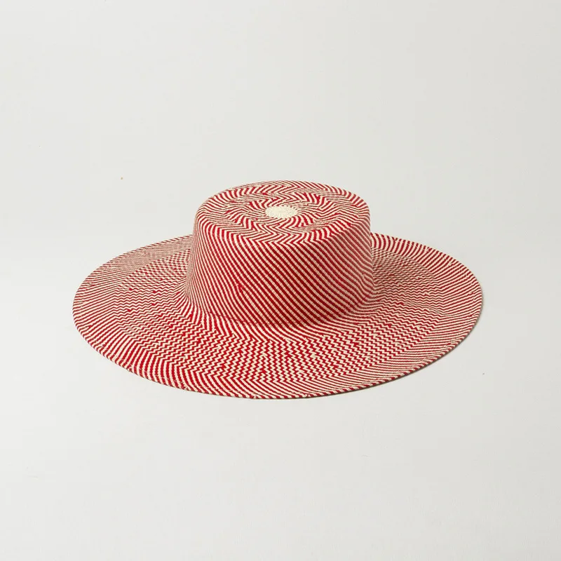 Ladies summer pink one piece cheap wholesale straw fedora hat