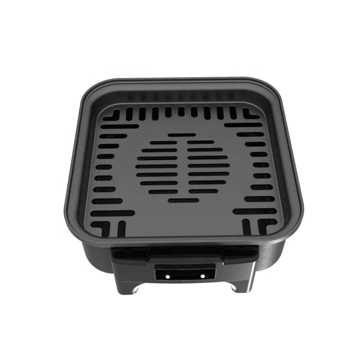 Smokeless Barbecue Grill Cast Iron Electric BBQ Grill Mini Griddle Pan Electric Grill Pan plate