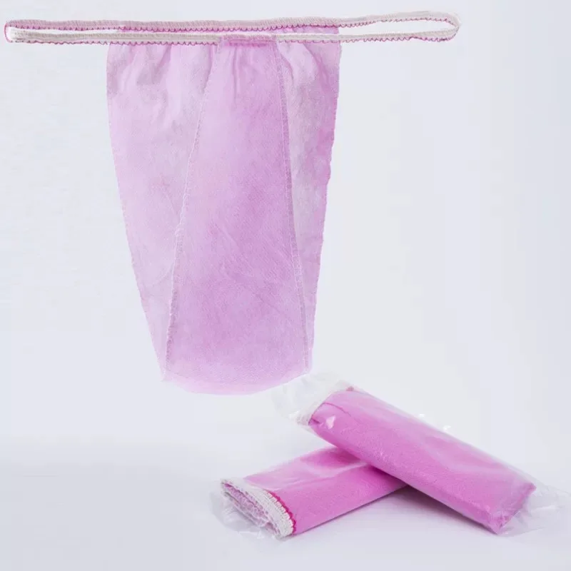 Disposable Underwear Women Panties Breathable Soft Non-woven G String Brief Panties For Spa
