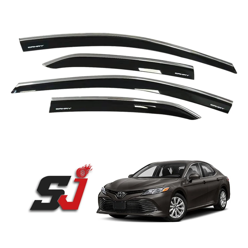 PMMA Acrylic Car Door Window Sun Vent Visor Weather Shield Rain Guard for 2019 Camry