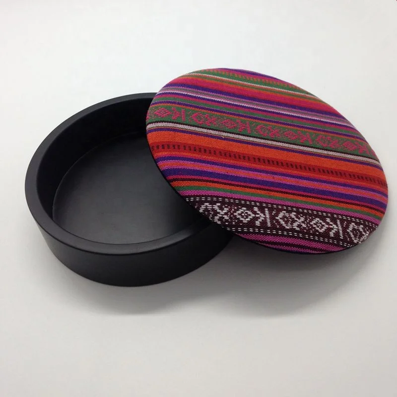 
High Quality Wooden Box Round Shape Arabic Bank Gift Box for Ramadan 