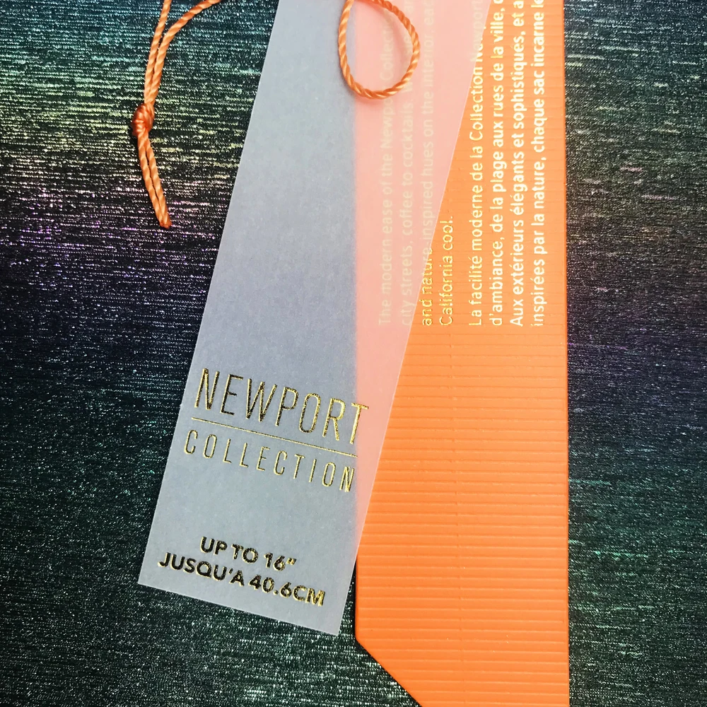 Custom Luxury Thick Black Hot Stamping Paper Garment Hang Tags