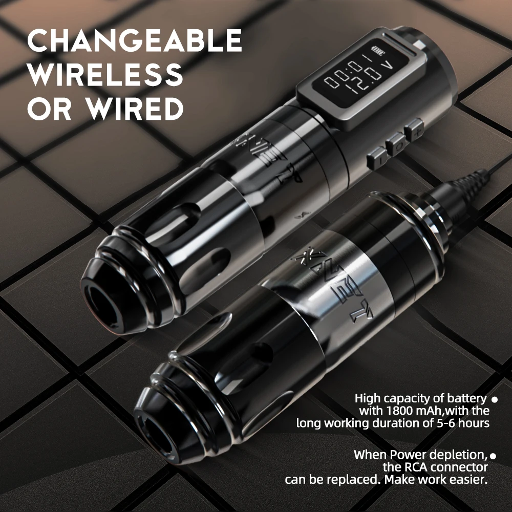 XNET Claws 1800mAh Professional Tattoo Gun Brushless Motor 4.0mm/5.0mm Stroke Wireless Tattoo Pen Machine for Artists Body Art