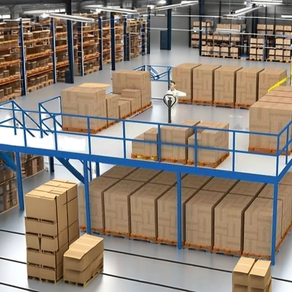 Heavy-Duty Detachable Steel Mezzanine Floor Pallet Rack System Warehouse Loft Platform Storage Attic Cargo Storage Equipment