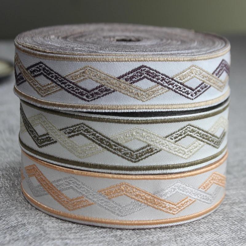 
25m/roll Hot Sale Polyester Lace Fabric Embroidery Curtain Border Lace Trim For Household 3CM Garment Bag Decorating Lace Ribbon 