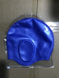 High quality nude silicone custom silicone swimming cap with ear cover