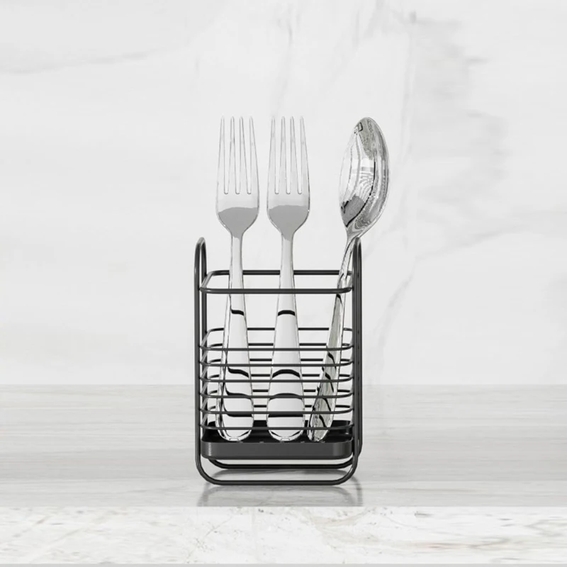 WIREKING Spoon Restaurant Chopstick Holder cutlery dinnerware Storage Rack Over the Sink Organizer Utensils Holder Kitchen