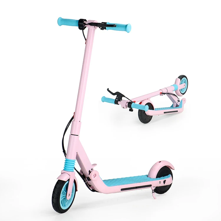 Foldable LED light e scooter with LED light 350w 2 wheel electric scooter smart brake kids electric scooter
