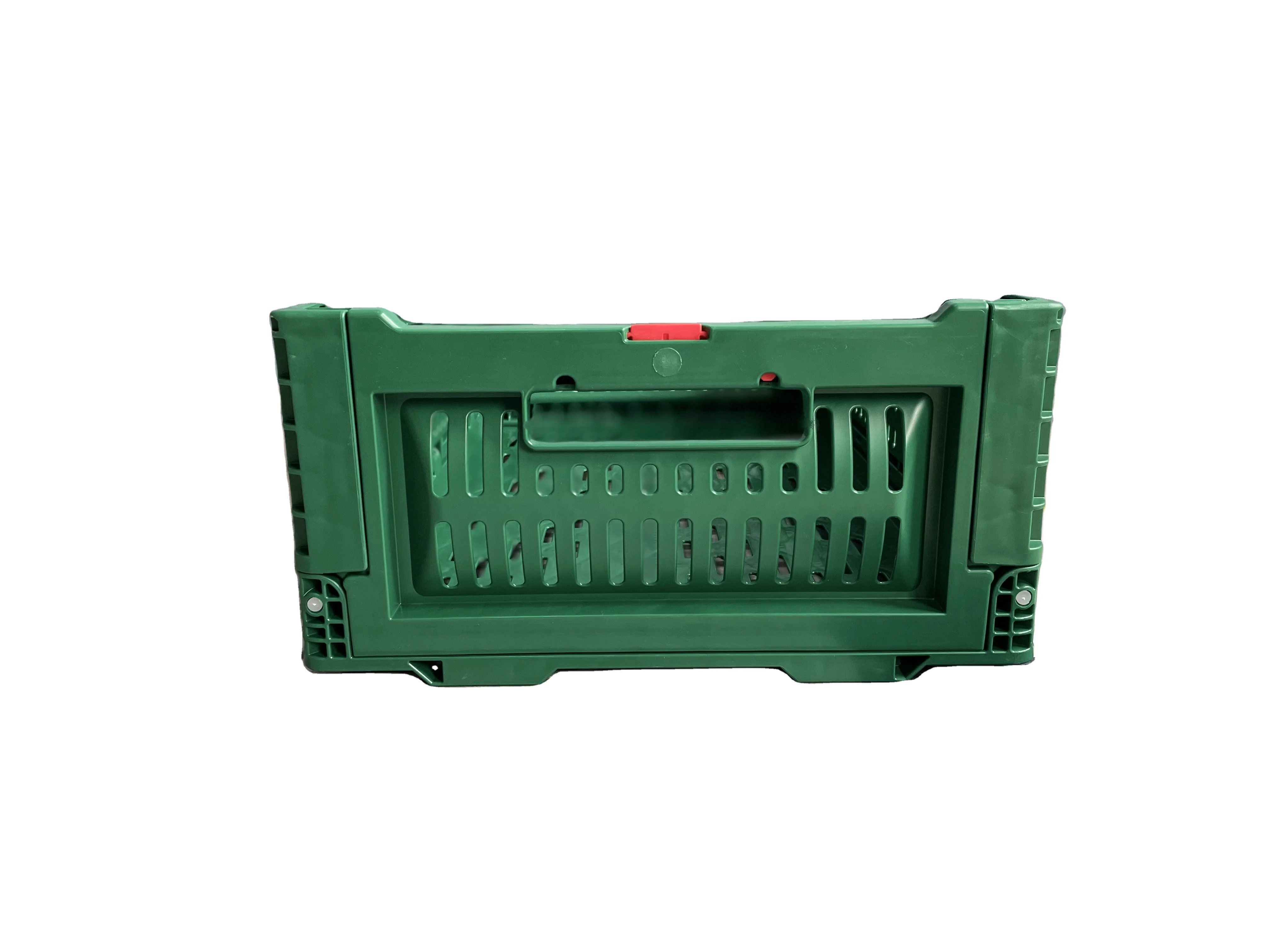 500x330x170 mm mesh wall reusable and collapsible plastic folding box crate for fruit and vegetable storage