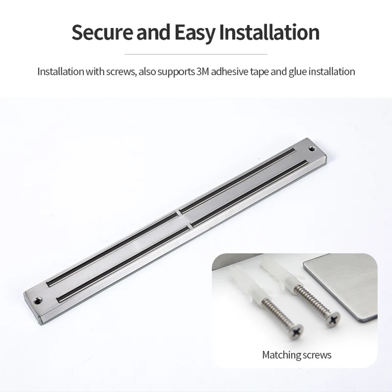 Оптовая продажа; 12 дюймов мощность Магнитное Крепление для ножей подставка для ножей из нержавеющей стальной магнитный держатель ножа для стены