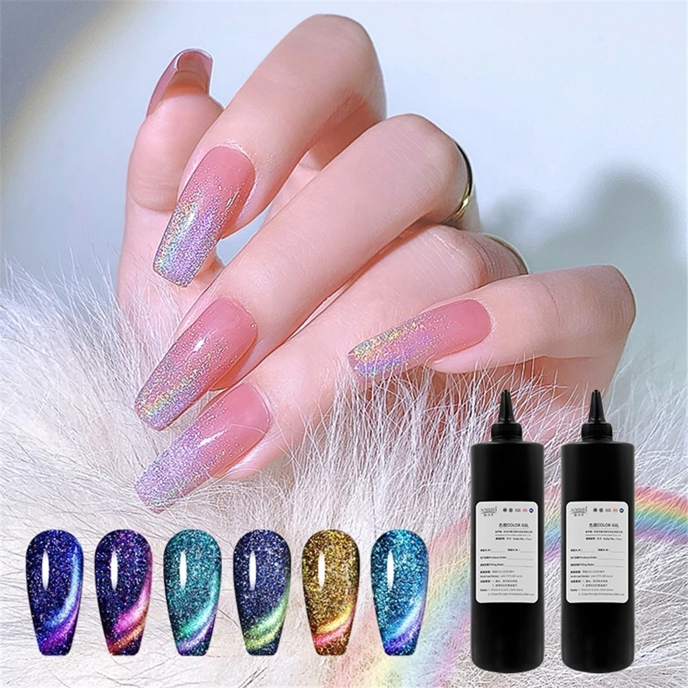 Private Label OEM ODM UV Gel Nail Polish Set Resin Material LED Lamp Source Cat Eye Model Free Sample At-Home Color Gel Factory