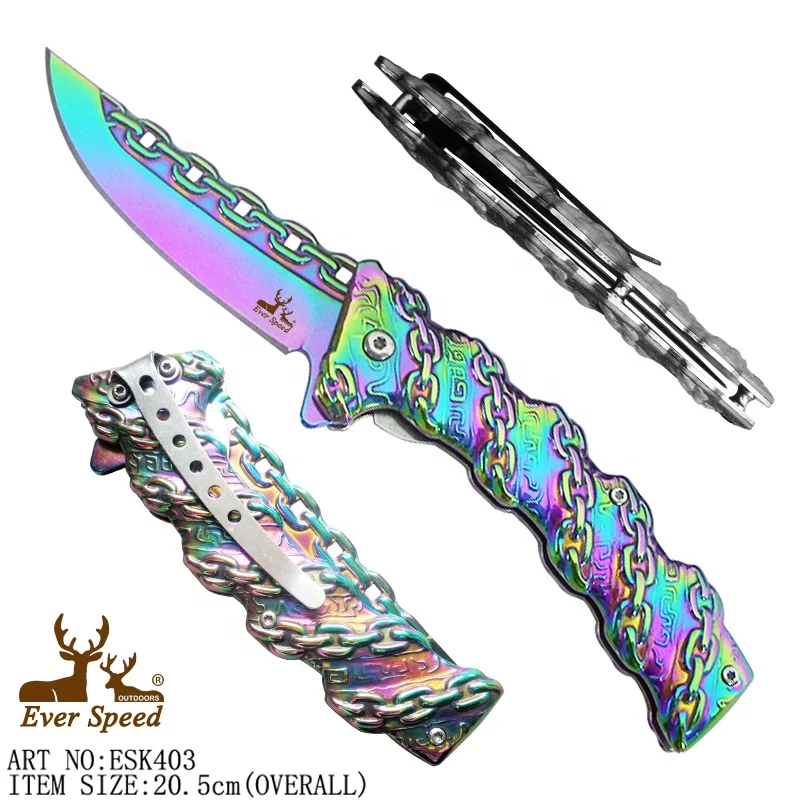 High quality camping pocket folding tactical knife survival