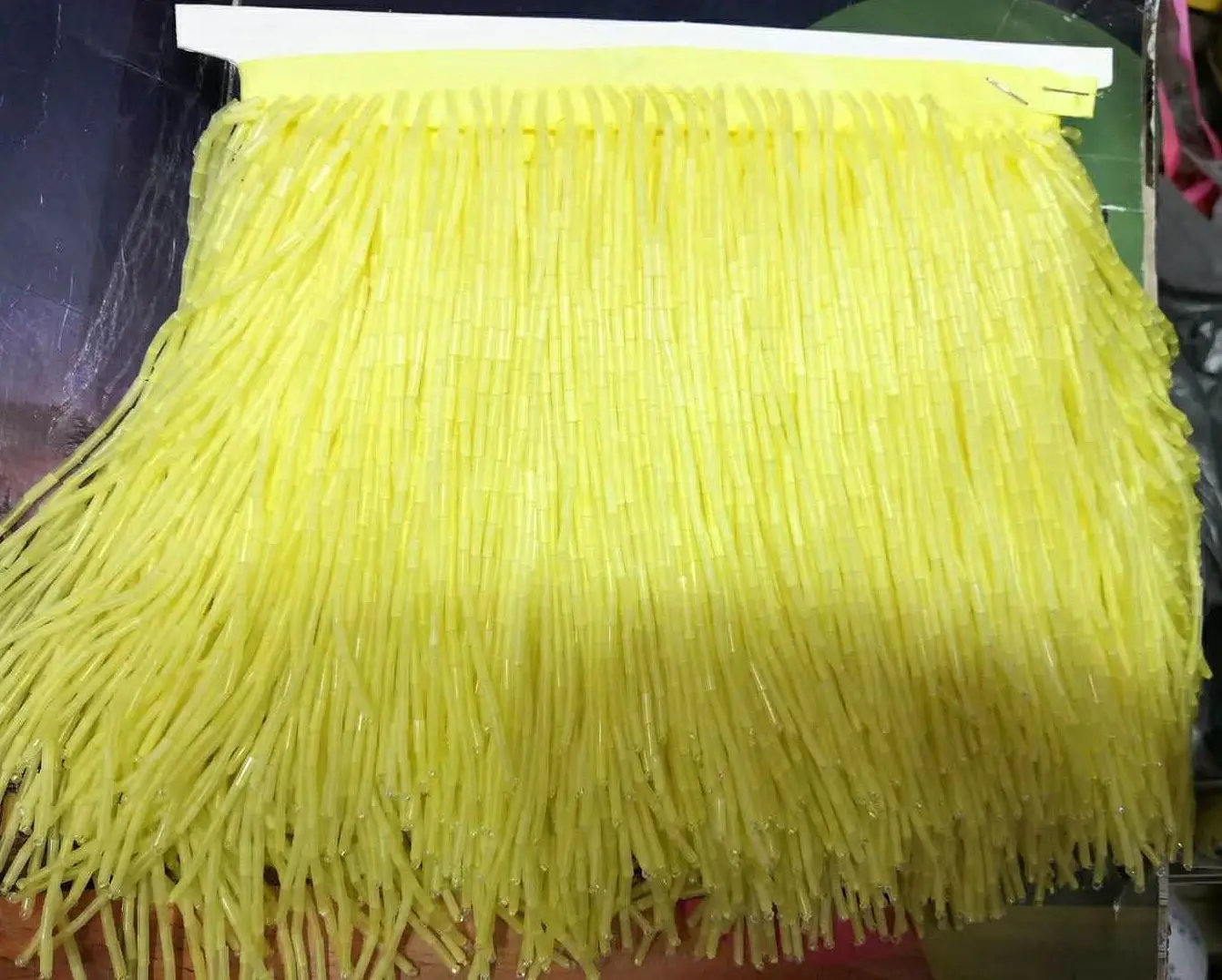 Factory Sell Hand made 30 Colors Available Glass beads fringe tassel for Dress