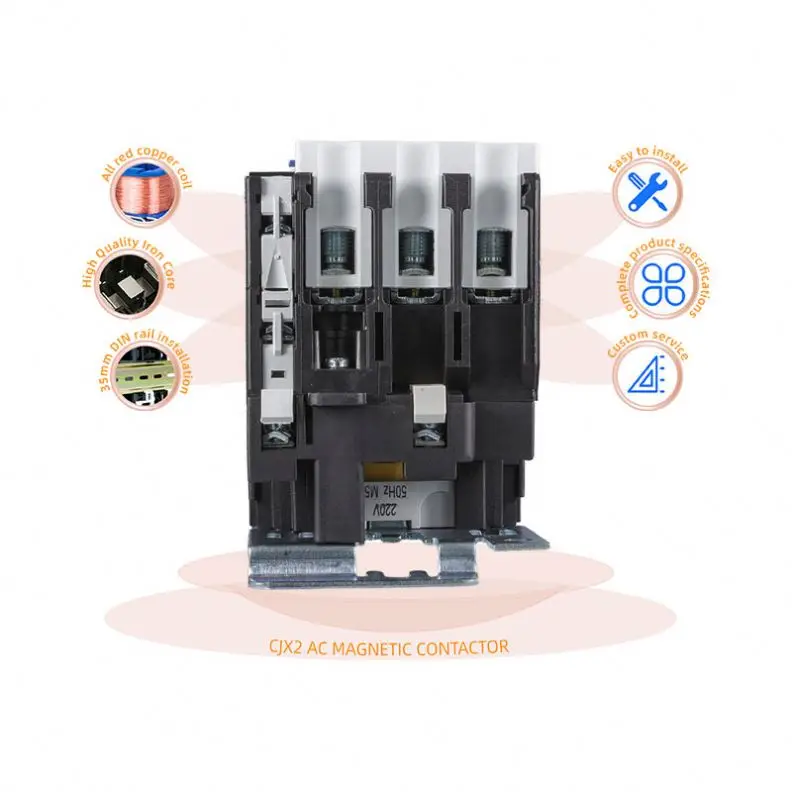 AC Contactor Electrical Contactor Single Phase Contactor With 30% Silver Point
