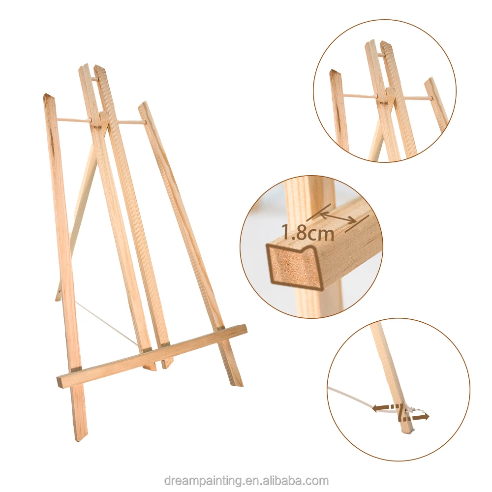 Small Desktop Easels 30/40/50CM Art Display Wooden Easel Stand for Painting Art Easel for Kids Adult Artist