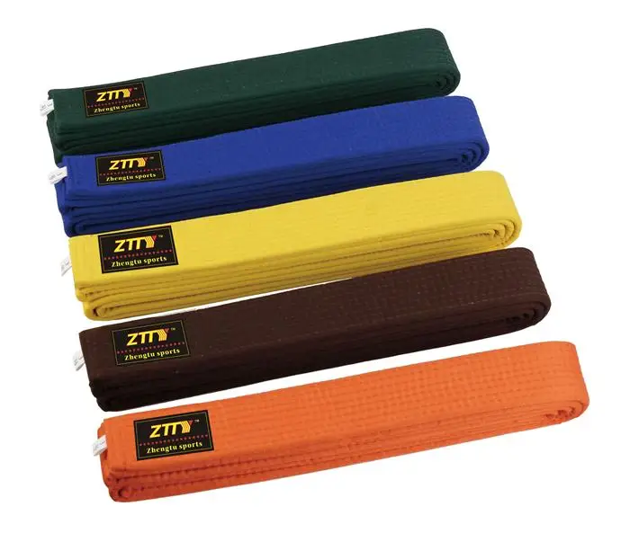 High Quality Martial Arts Color Belt Customize Taekwondo Karate Belts Bjj Belts with Embroidery 300CM