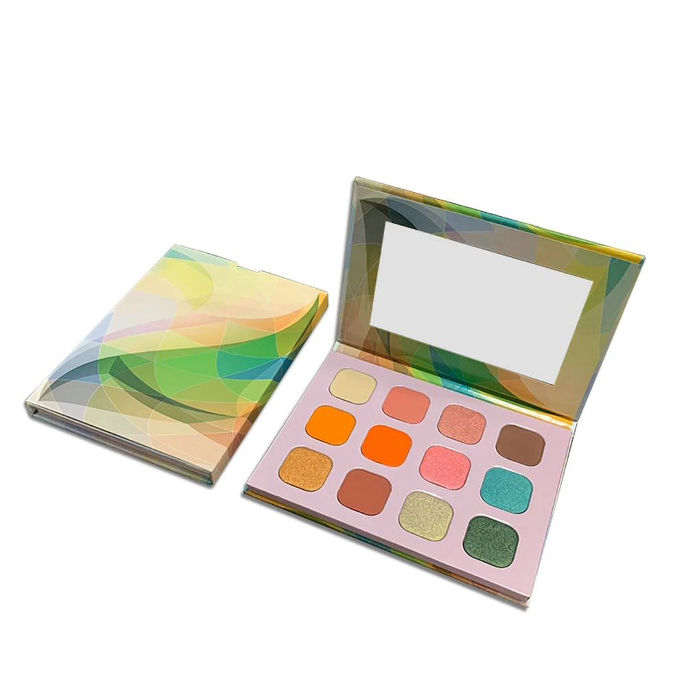 12 Colour Shimmer Makeup Eyeshadow Palette Long-lasting Easy To Wear Private Label Makeup