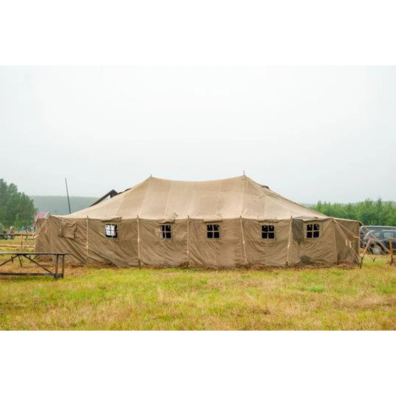 Waterproof and fire resistance USV 56 80 people use tarpaulin 500-700gsm  canvas tent