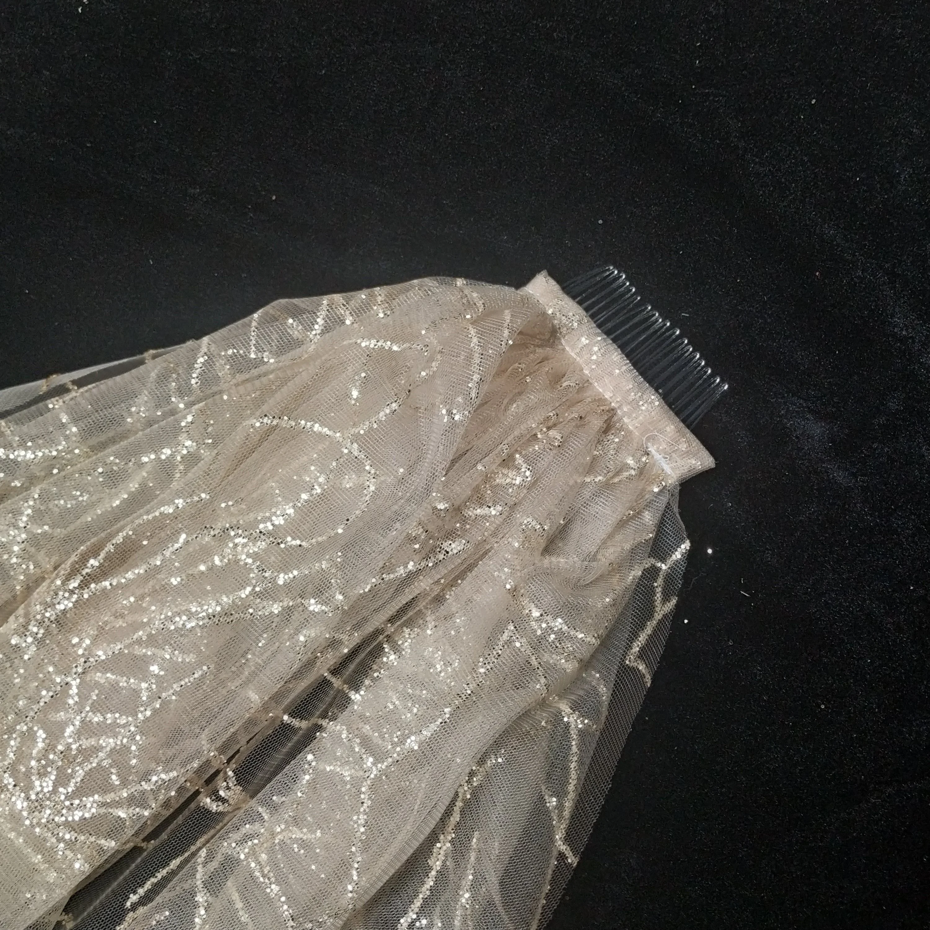 
Professional standard Factory Wholesale High Quality Tulle Champagne Veil 