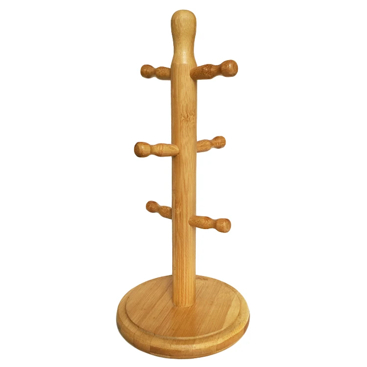 Bamboo Coffee Mug Holder Paper Towel Holder Tissue Rack Bamboo Tissue Rack For Home Kitchen Living Room Bedroom