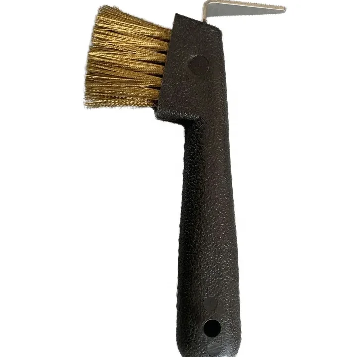 Budget-Efficient Plastic Horse Hoof Pick with Brush Classical Equestrian Grooming Tools Accessories for Racing Horses Made of PP
