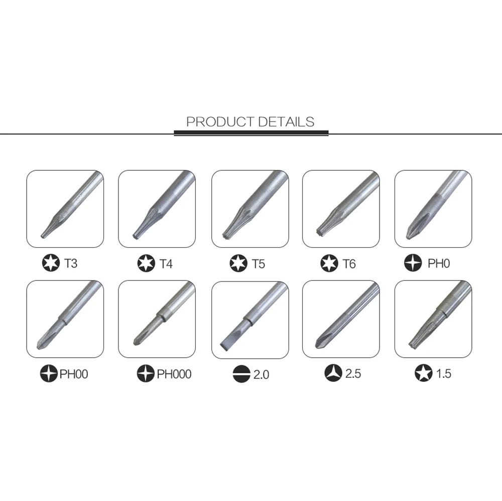 Поо прецизионная Крестовая головка ph000 ph00 Torx Y0.6 Магнитная отвертка для Macbook Pro ноутбук сотовый телефон ремонтный инструмент