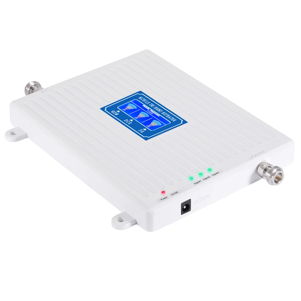 High quality GDW 2g 3g 4G mobile network booster 900 / 1800 / 2100 MHz Tri band mobile signal repeater/GSM signal booster
