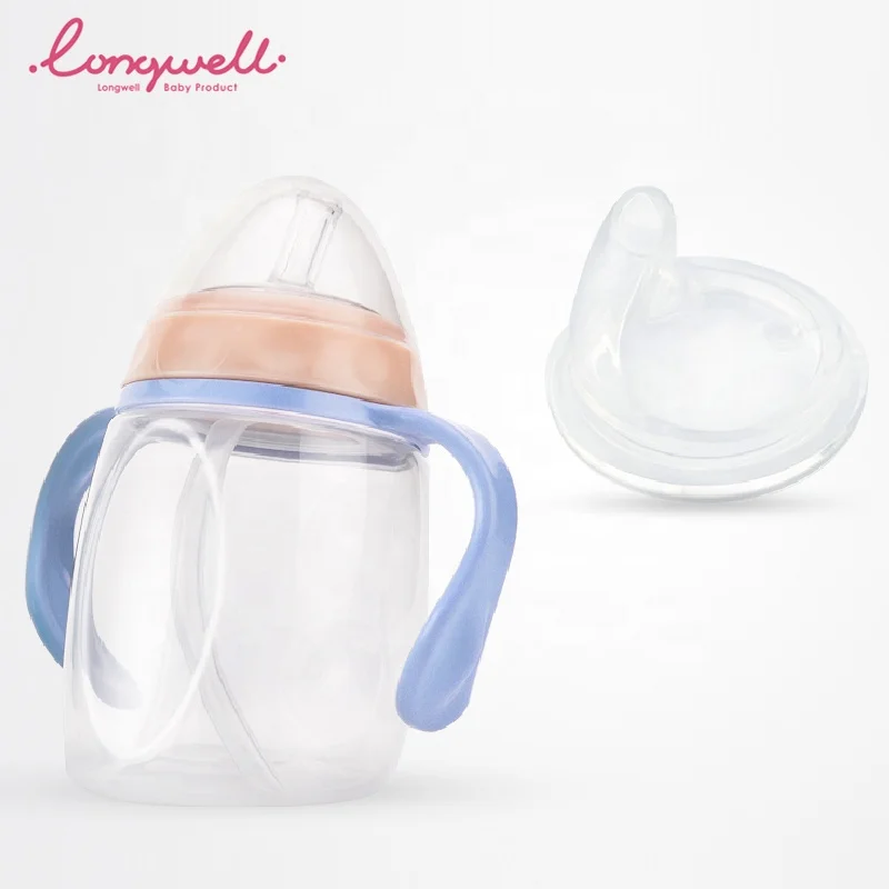  Детская пластиковая бутылка для воды Ningbo Longwell на заказ уникальная полипропиленовая чашка не протекающая без БФА Детские тренировочные чашки