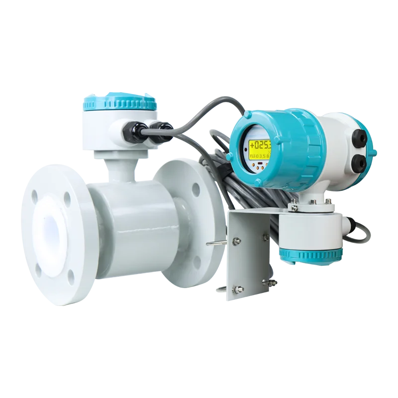 Rack/ field mounted Electromagnetic Flow Meter for Measuring waste water Hydrochloric acid nitric acid