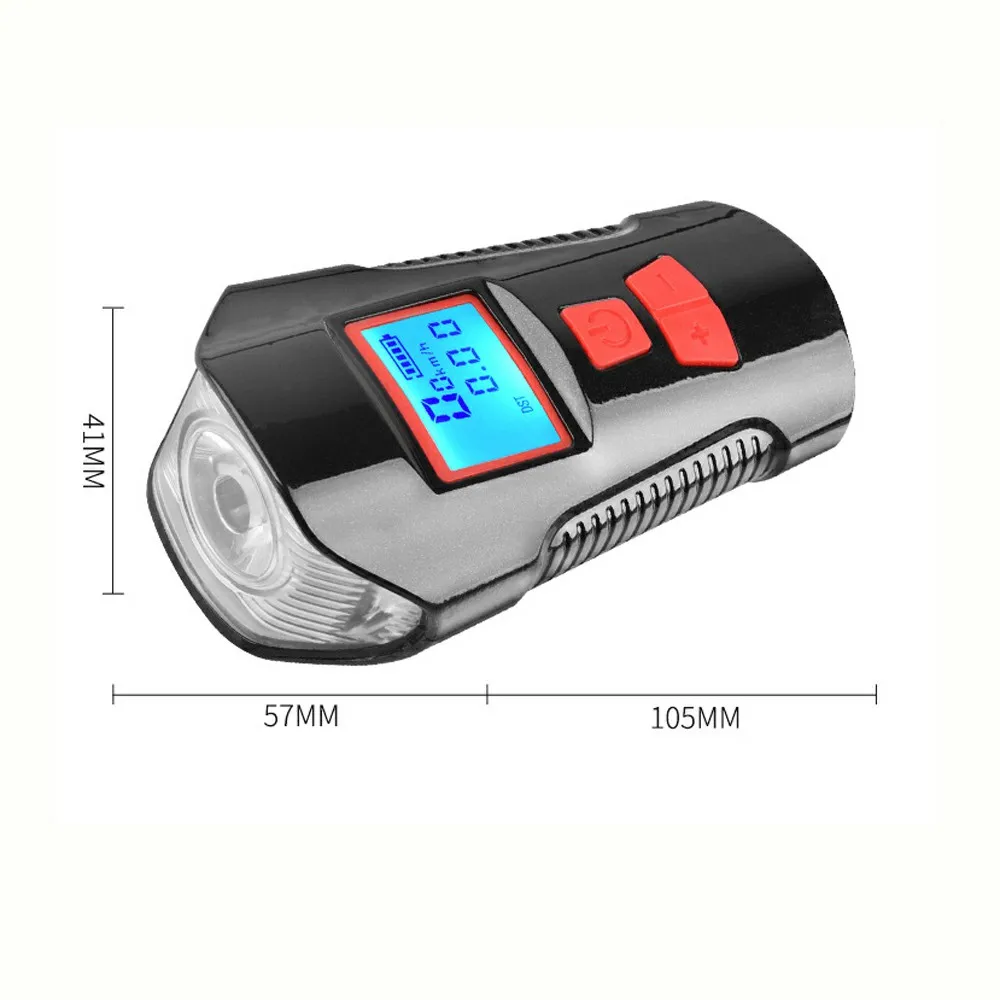  Водонепроницаемый велосипедный фонарь с USB-зарядкой Передний на руль велосипеда гудком спидометр