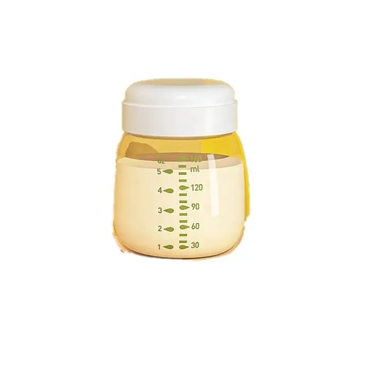 Breast milk preservation and storage bottle wide caliber sealed milk collection and storage tank