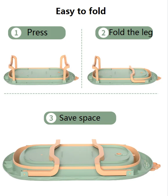 Collapsible Lilas Bebe Tub Foldable Baby Bathtub Seat With Cushion