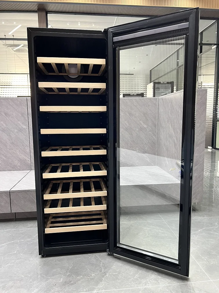 Total No frost wine cooler wine cellar compressor type electronic control built-in LED display interior led