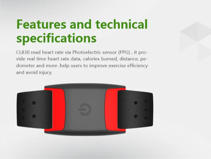  Фитнес-браслет CHILEAF Group Ant + и Bluetooth С