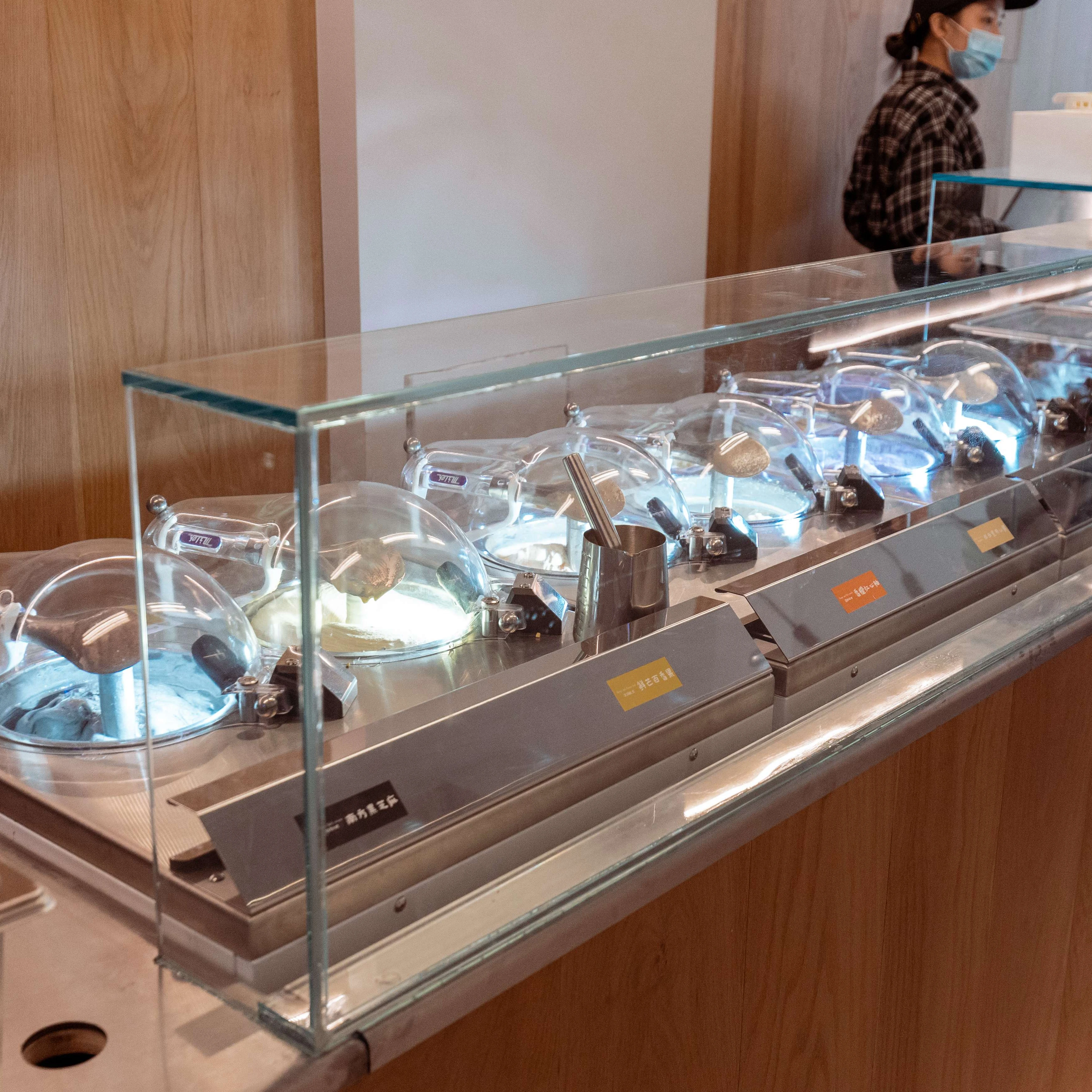 Galaxy EC2 TD Two Pots All in One Air Cooling Commercial Hard Ice Cream Gelato Making Machine For MILES