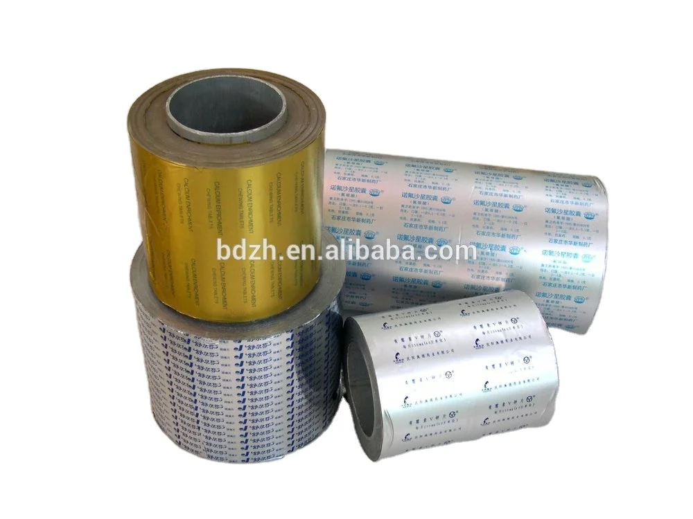 Alu Blister for Pharmaceutical 20 Mic Hard Alloy 8011 With PVC HSL on Bright Side Print Primer Dull