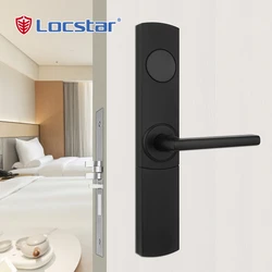 Locstar Digital Handle Ansi Mortise Hardware Lockset Smart Key Card Electric Rfid Hotel Lock System