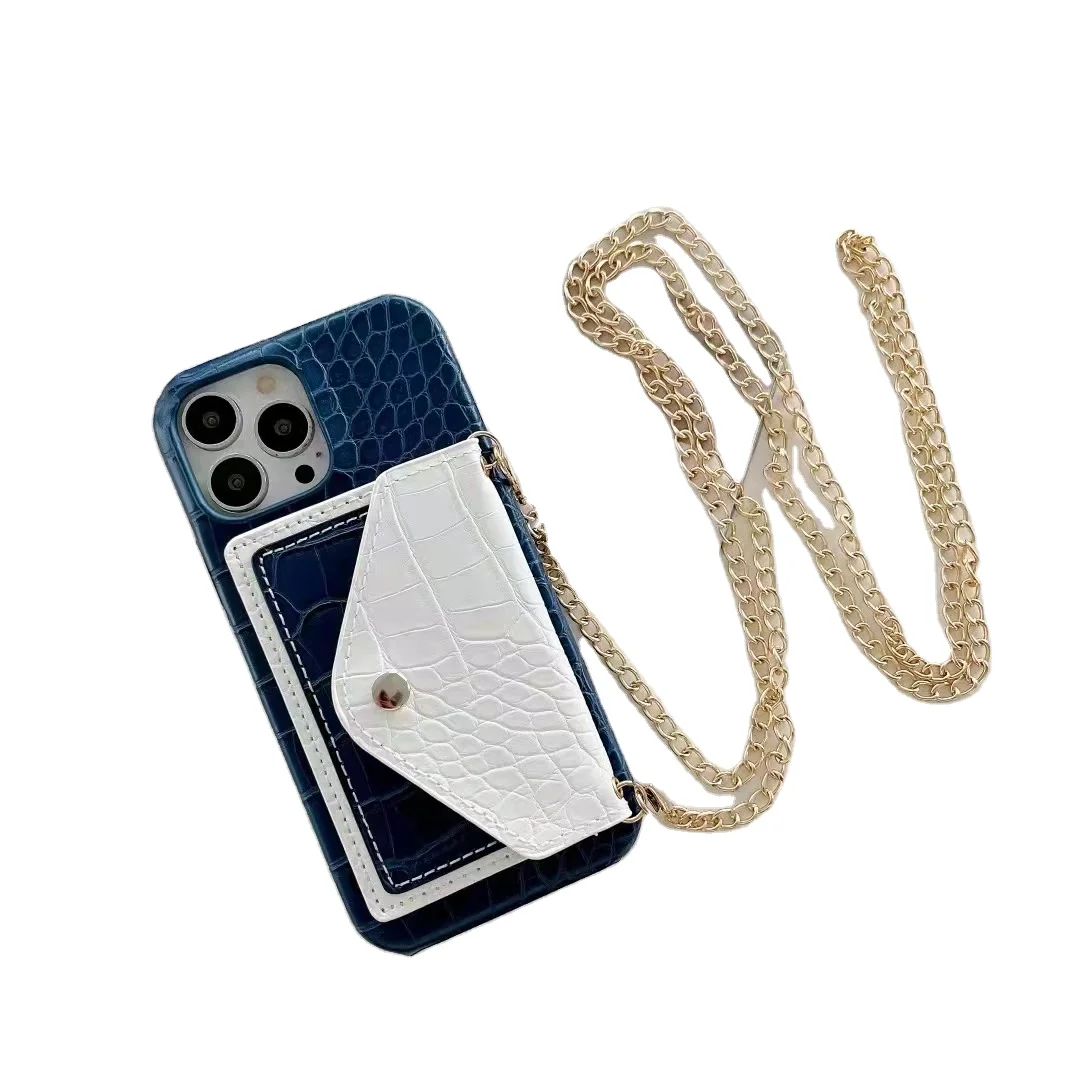 Cross chain mobile phone case card holder cell phone case for iphone 13