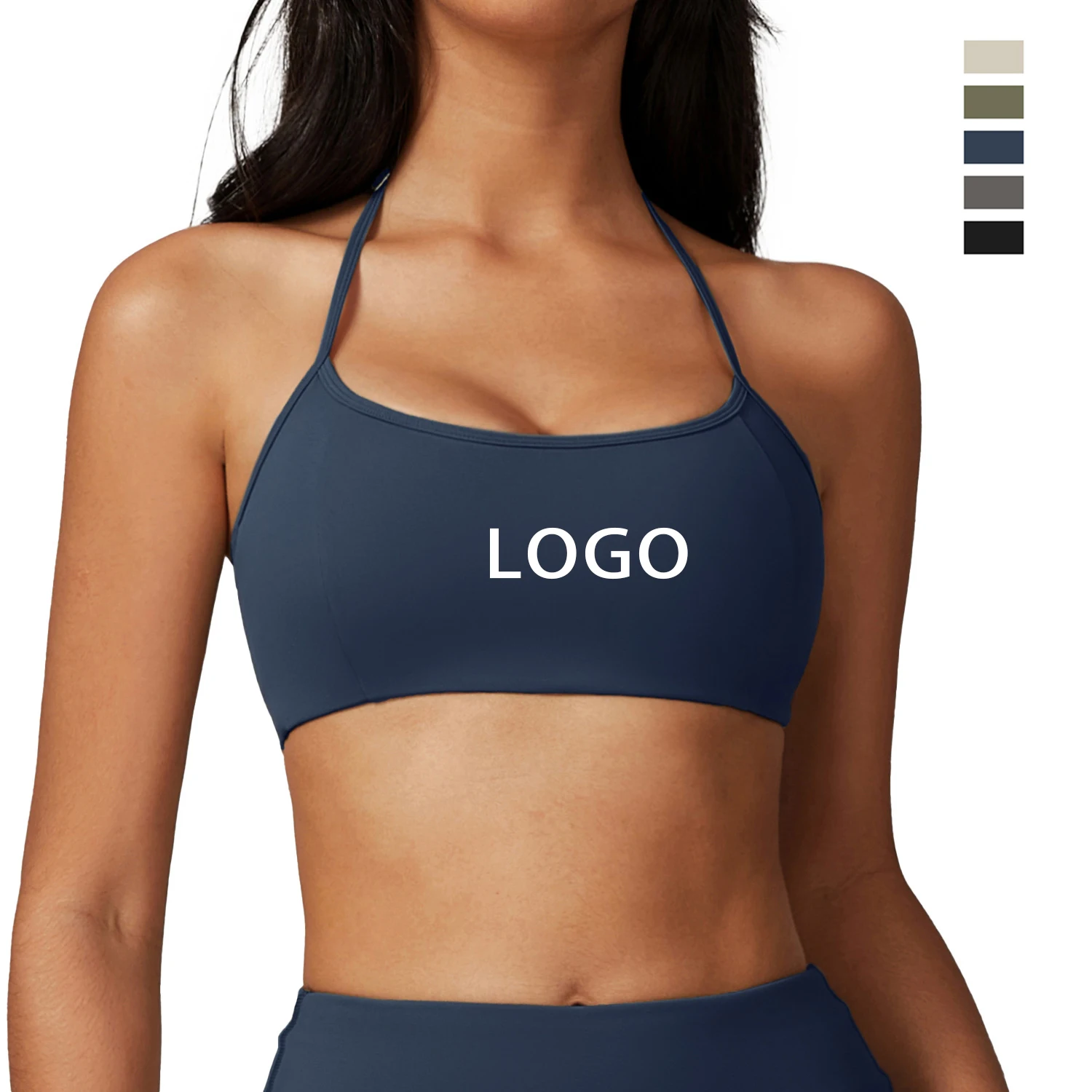 2024 New Frosted Tight Yoga Bra with Shock-proof Sports Underwear Running Back Fitness Top