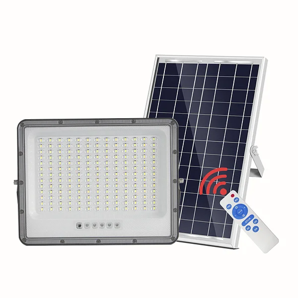 Factory Direct Outdoor 200w 300w 400w 500w Solar Lighting Solar Light Flood with Remote Control Battery Display