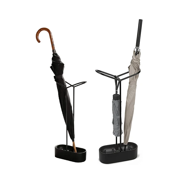 Umbrella Holder with Removable Drip Tray Industrial Metal Umbrella Stand Outdoor Indoor Large Umbrella Standing Rack