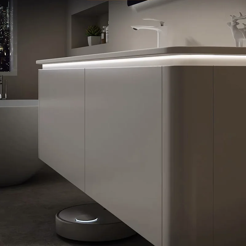 Wholesale Single Single Modern Wooden Panel Bath Cabinet Bathroom Vanities With Mirror Sink