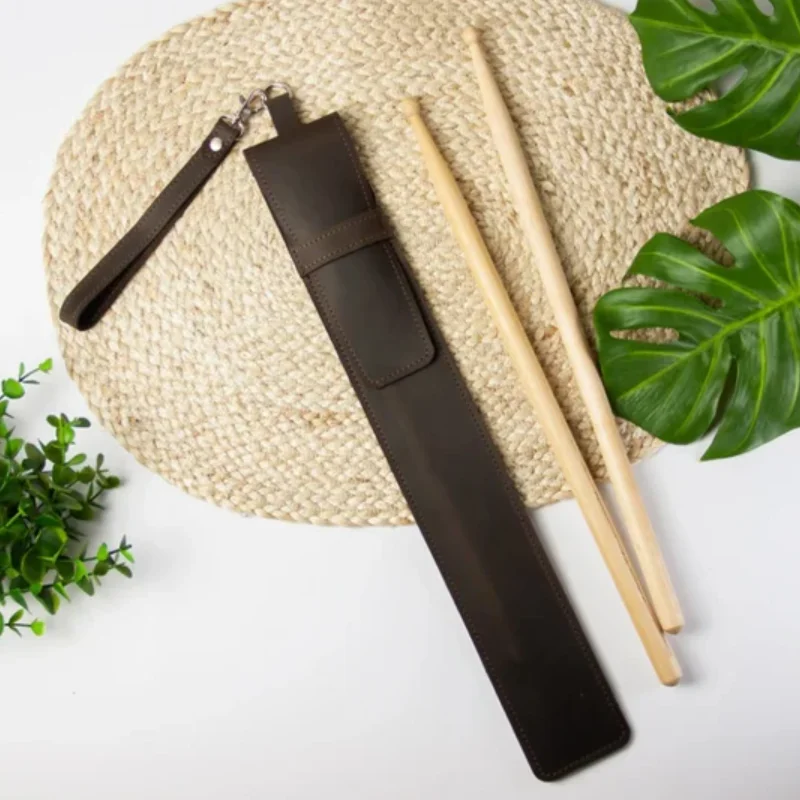 PU Leather Drumstick Bag Case Personalized Promark Stick Drum Holder Gift for